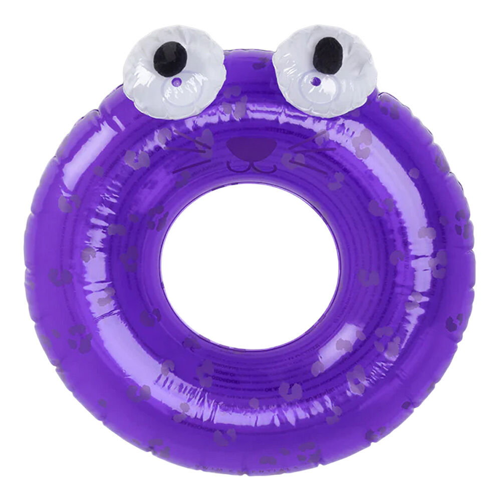 Swim Essentials Kids Inflatable Swimming Ring Pool Floater 65cm Pink Leopard (4 Pack) — image 2