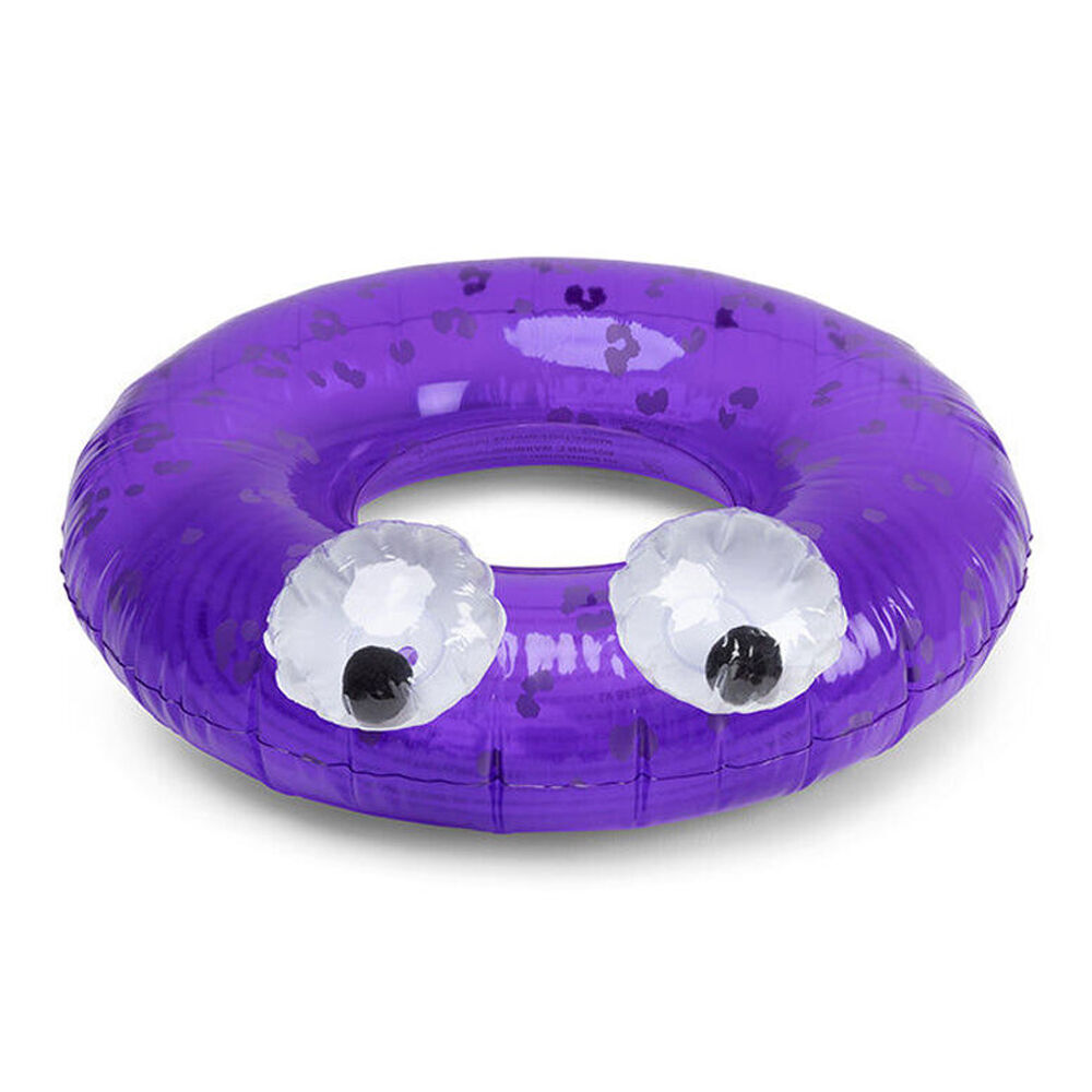 Swim Essentials Kids Inflatable Swimming Ring Pool Floater 65cm Pink Leopard (4 Pack) — image 3