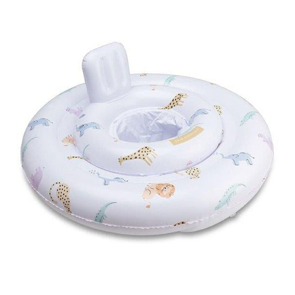 Swim Essentials Baby Inflatable Ride On Pool Swimseat Safari White 0-1y (2 Pack)