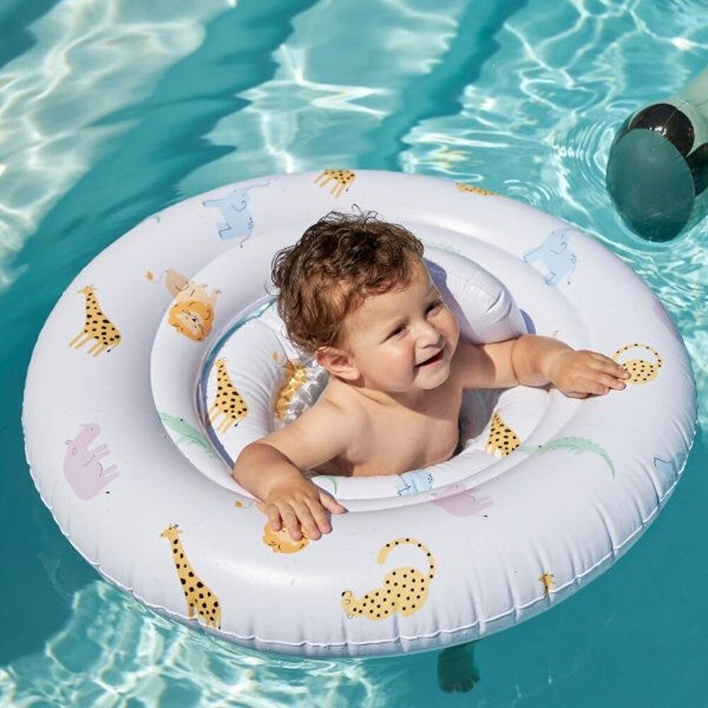Swim Essentials Baby Inflatable Ride On Pool Swimseat Safari White 0-1y (2 Pack) — image 3