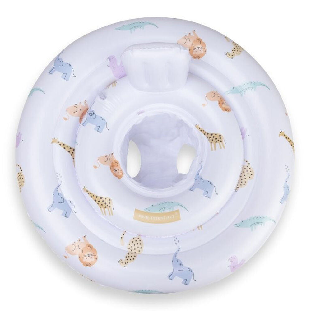 Swim Essentials Baby Inflatable Ride On Pool Swimseat Safari White 0-1y (2 Pack) — image 2