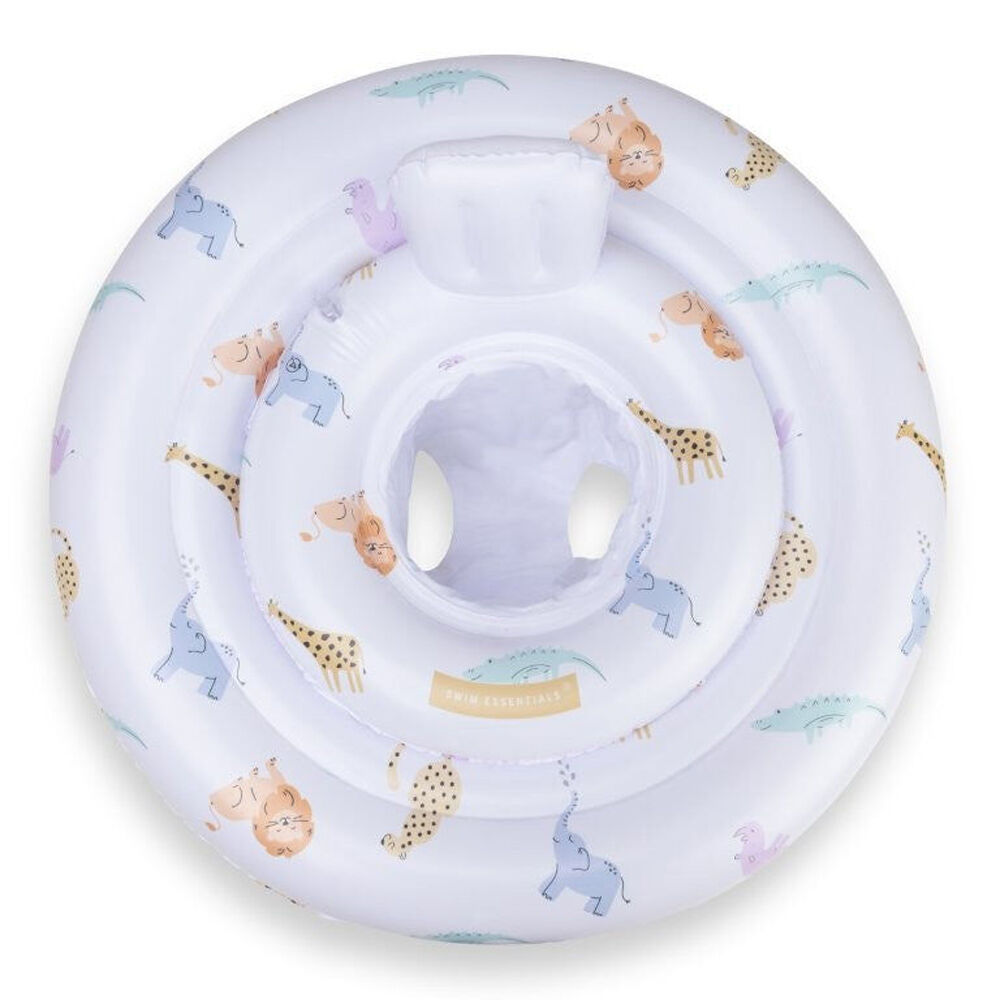 Swim Essentials 0-1y Baby Inflatable Ride On Pool Swimseat Safari White — image 2