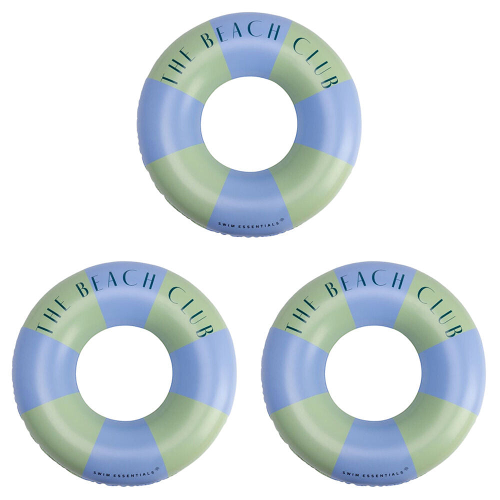 Swim Essentials Kids Inflatable Swimming Ring Floater 90cm The Beach Club (3 Pack)
