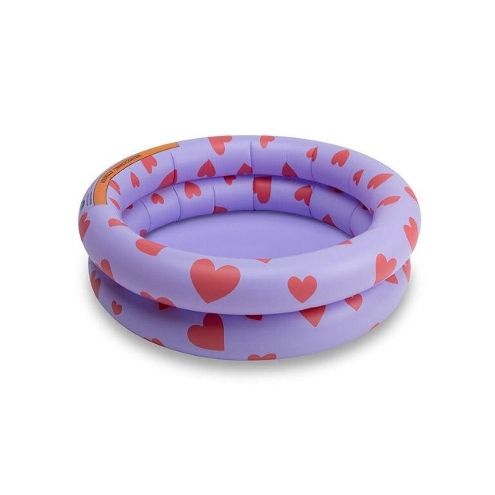Swim Essentials 0+ Baby Inflatable Swimming Pool 60cm Purple Sweet Hearts