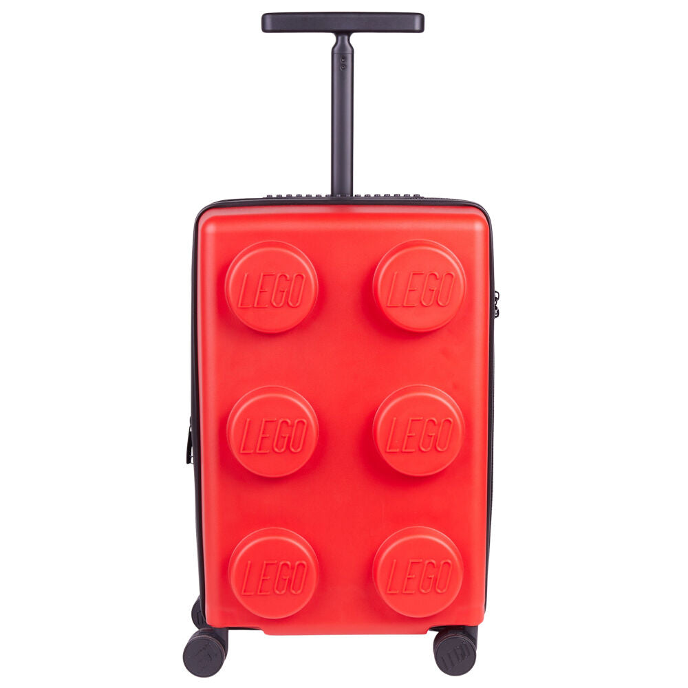 Lego Brick 2x3 Trolley Luggage Suitcase Bag Expandable 35.5x56cm Bright Red — image 3