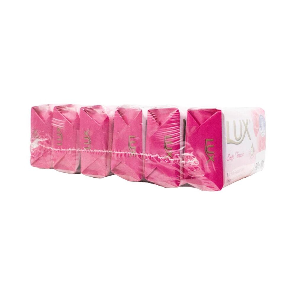 Lux 6PK Lux Soft Touch Soap Bar Floral Scent w/French Rose Almond Oil 80g (4 Pack) — image 4
