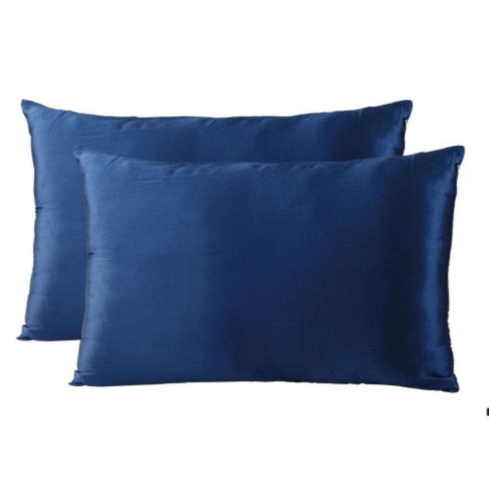 Royal Comfort Mulberry Silk Pillowcase Twin Pack Pillow Cover 51x76cm Navy (4 Pack) — image 2