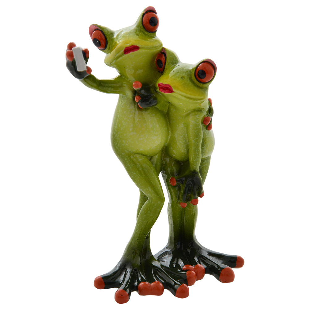 20516-gibson-gifts-funny-frog-selfie-figurine-home-decor-15x11cm