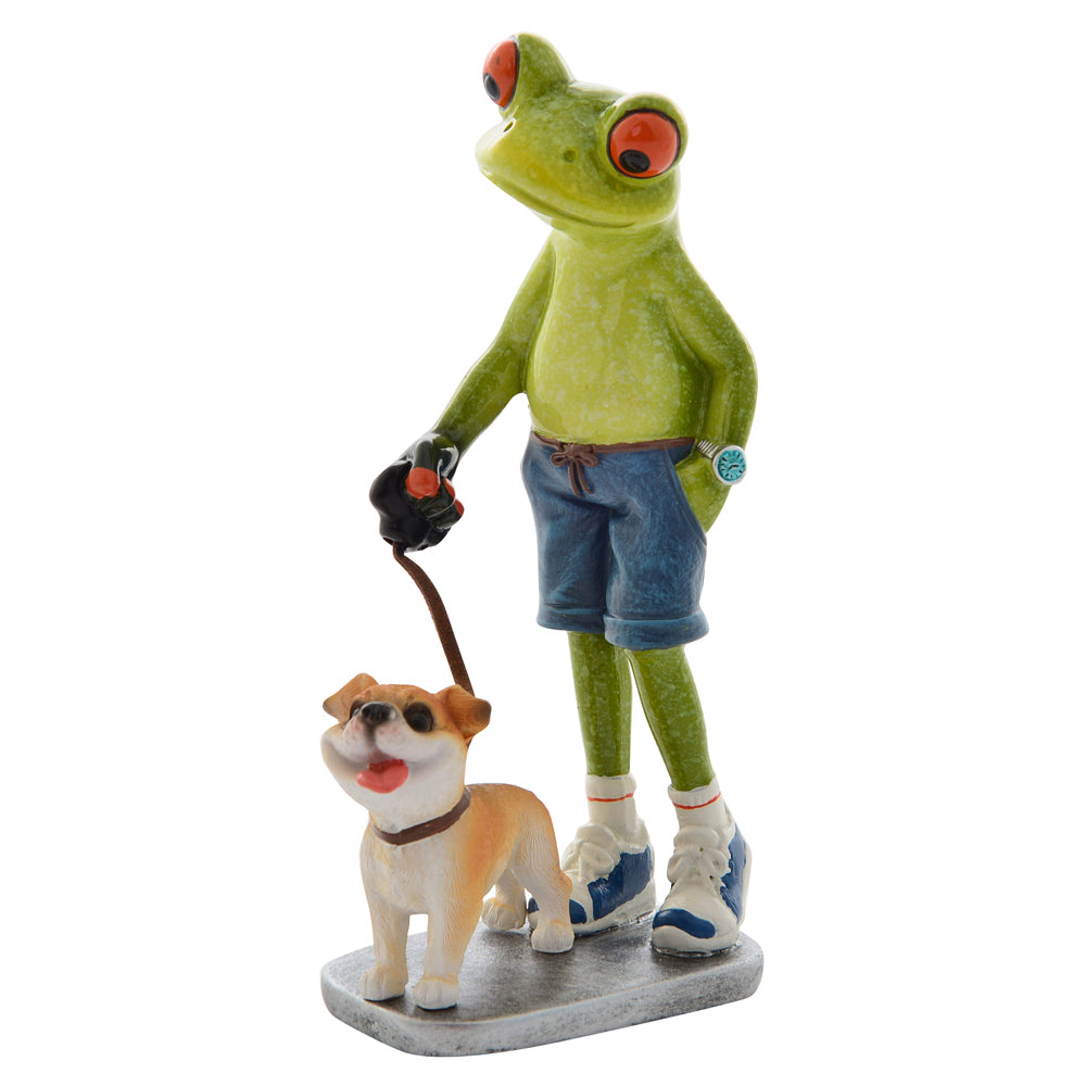 20517-gibson-gifts-funny-frog-dog-walk-figurine-home-decor-16x9cm