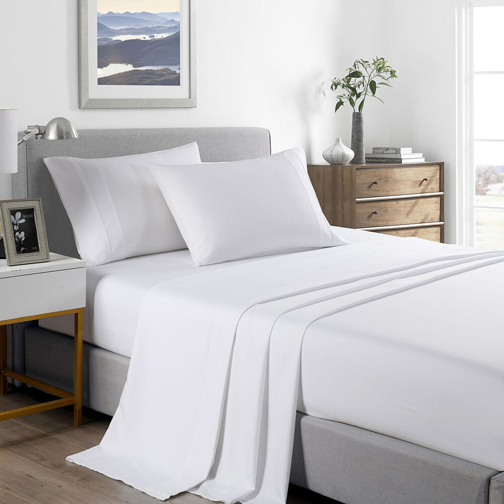 Royal Comfort Bed Sheet Set Bamboo Cooling 2000TC White — image 3