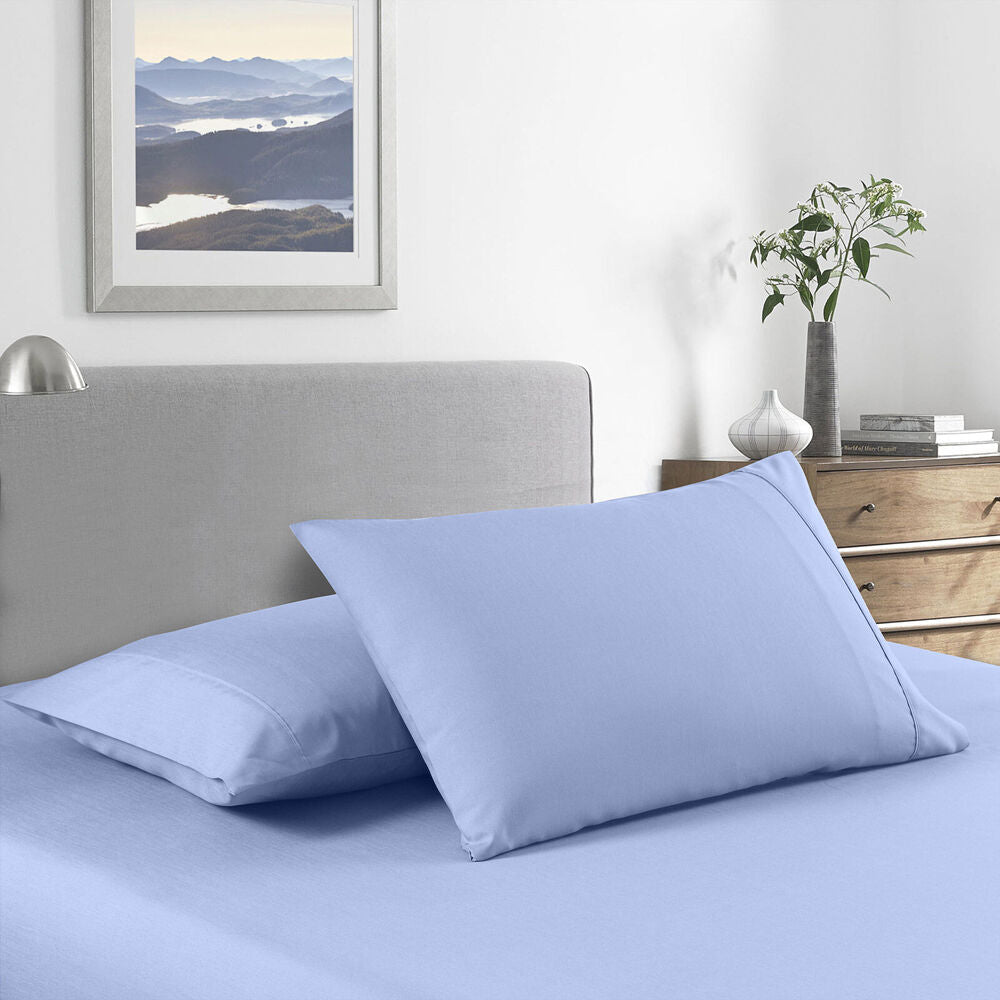 Royal Comfort Bed Sheet Set Bamboo Cooling 2000TC Light Blue — image 3
