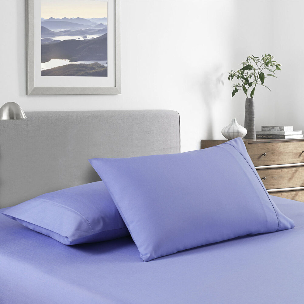 Royal Comfort Bed Sheet Set Bamboo Cooling 2000TC Mid Blue — image 3
