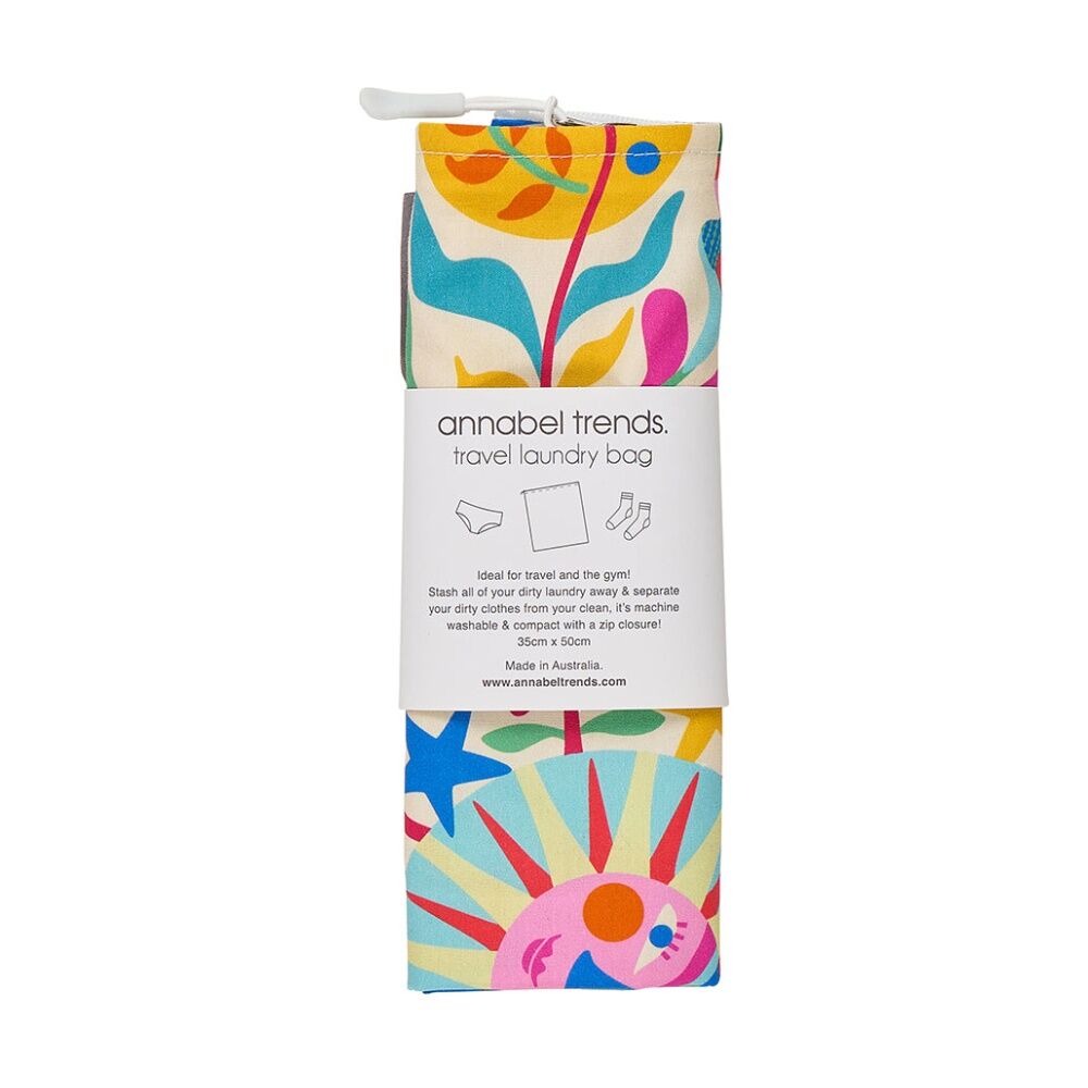 Annabel Trends 35x50cm FIeta Cotton Travel Laundry Bag w/ Zip