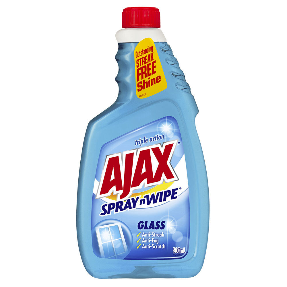 Ajax Spray N Wipe Glass Cleaner Refill 500ml (8 Pack) — image 2
