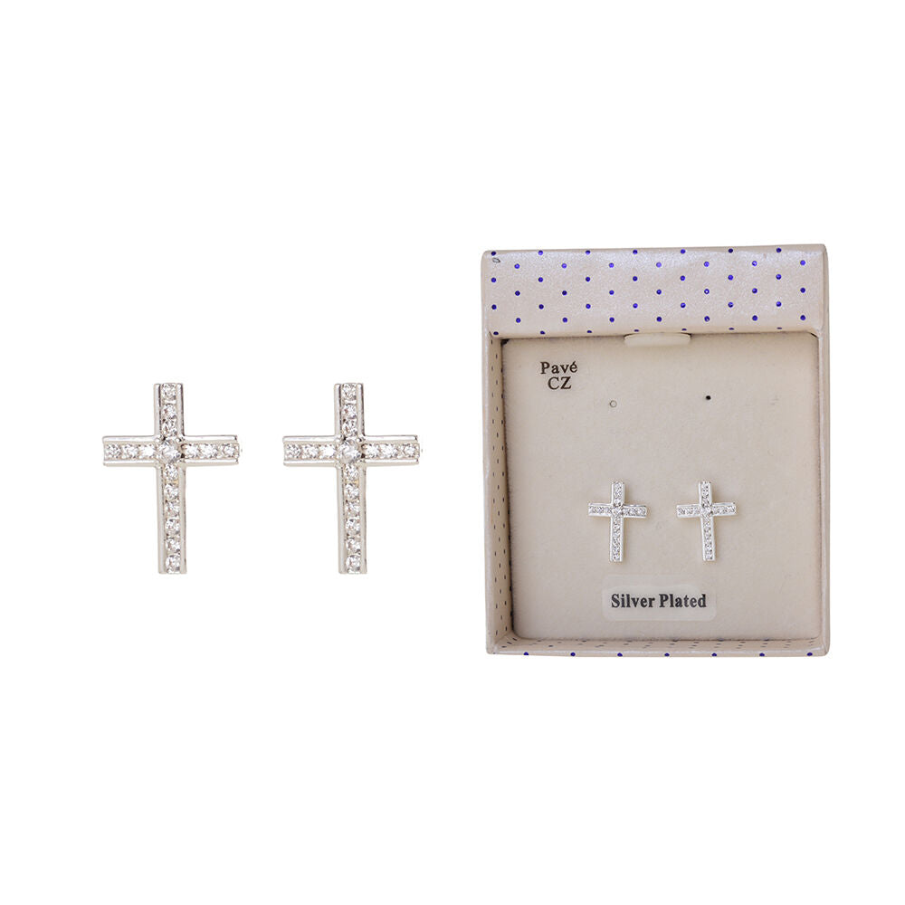 20715-gibson-gifts-womens-equilibrium-silver-eqlb-cross-earrings