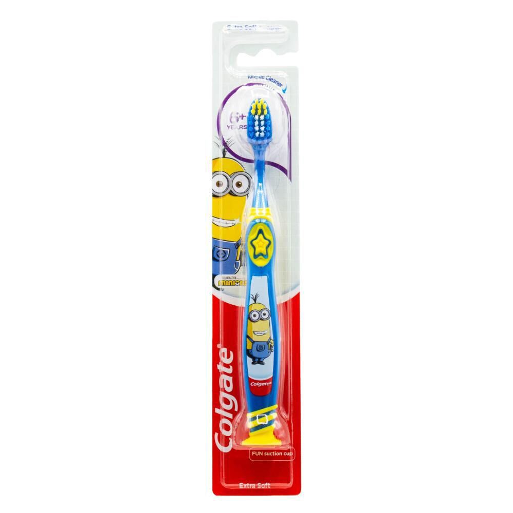 Colgate Dental Care Assorted 6y+ Extra Soft Toothbrush Fun Suction Cup Minions
