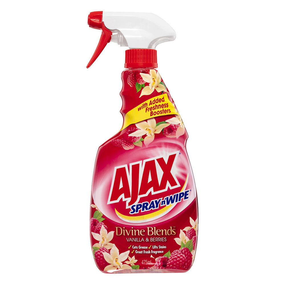 Ajax Spray N Wipe 475ml Trigger Bottle Multipurpose Cleaner Vanilla & Berries (4 Pack) — image 2