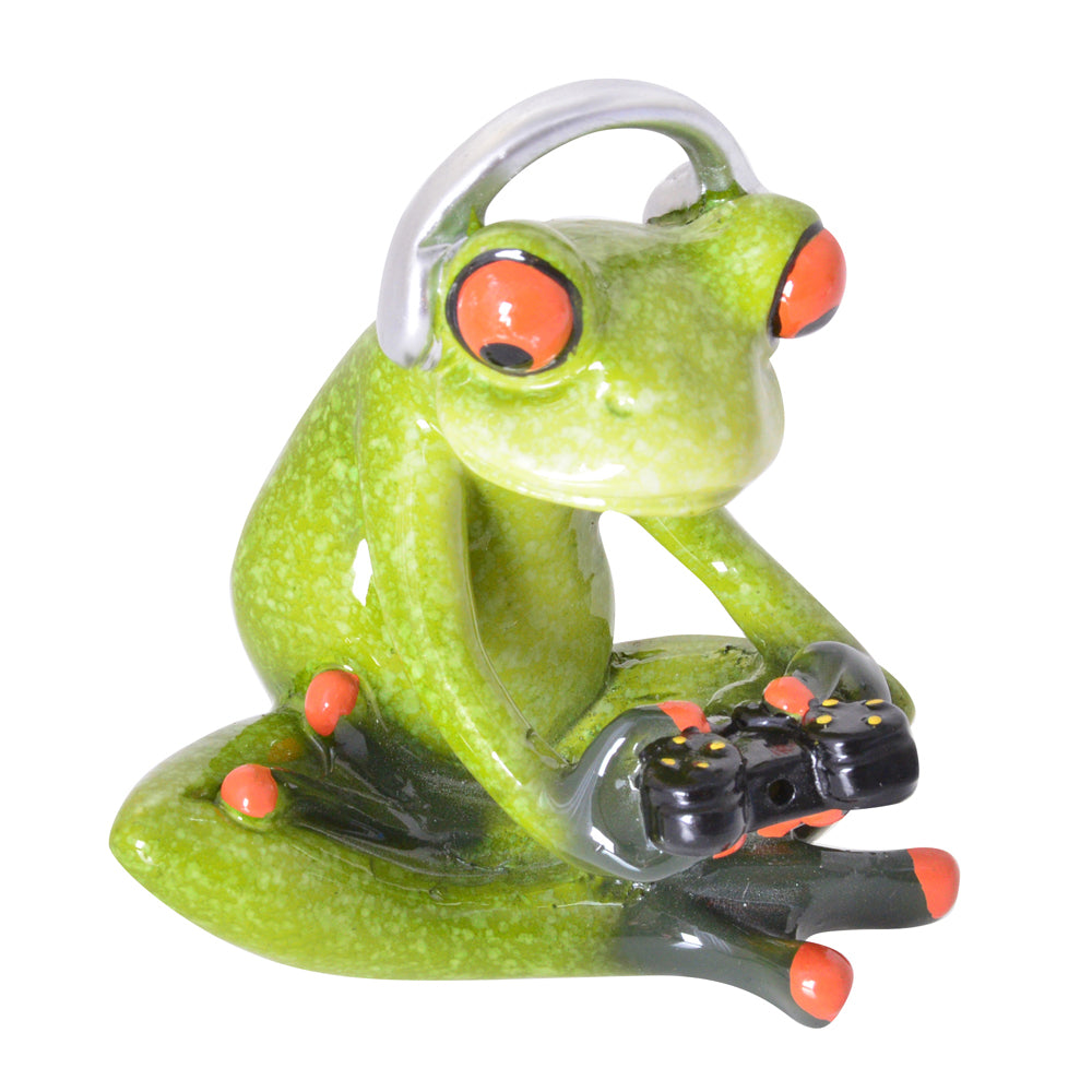 21057-gibson-gifts-funny-frog-gamer-figurine-home-decor-9x8cm