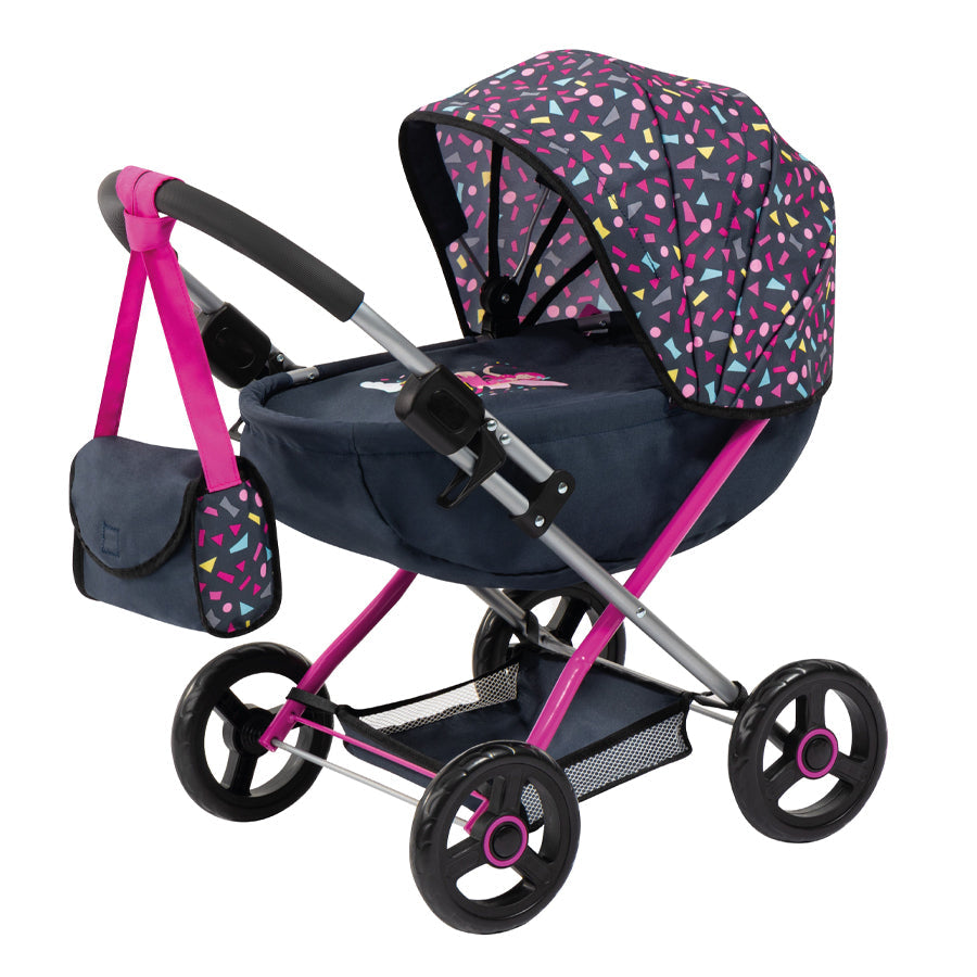 Bayer Cosy 59cm Doll Pram Stroller Toy w/ Shoulder Bag/Blanket & Pillow Kids 3y+