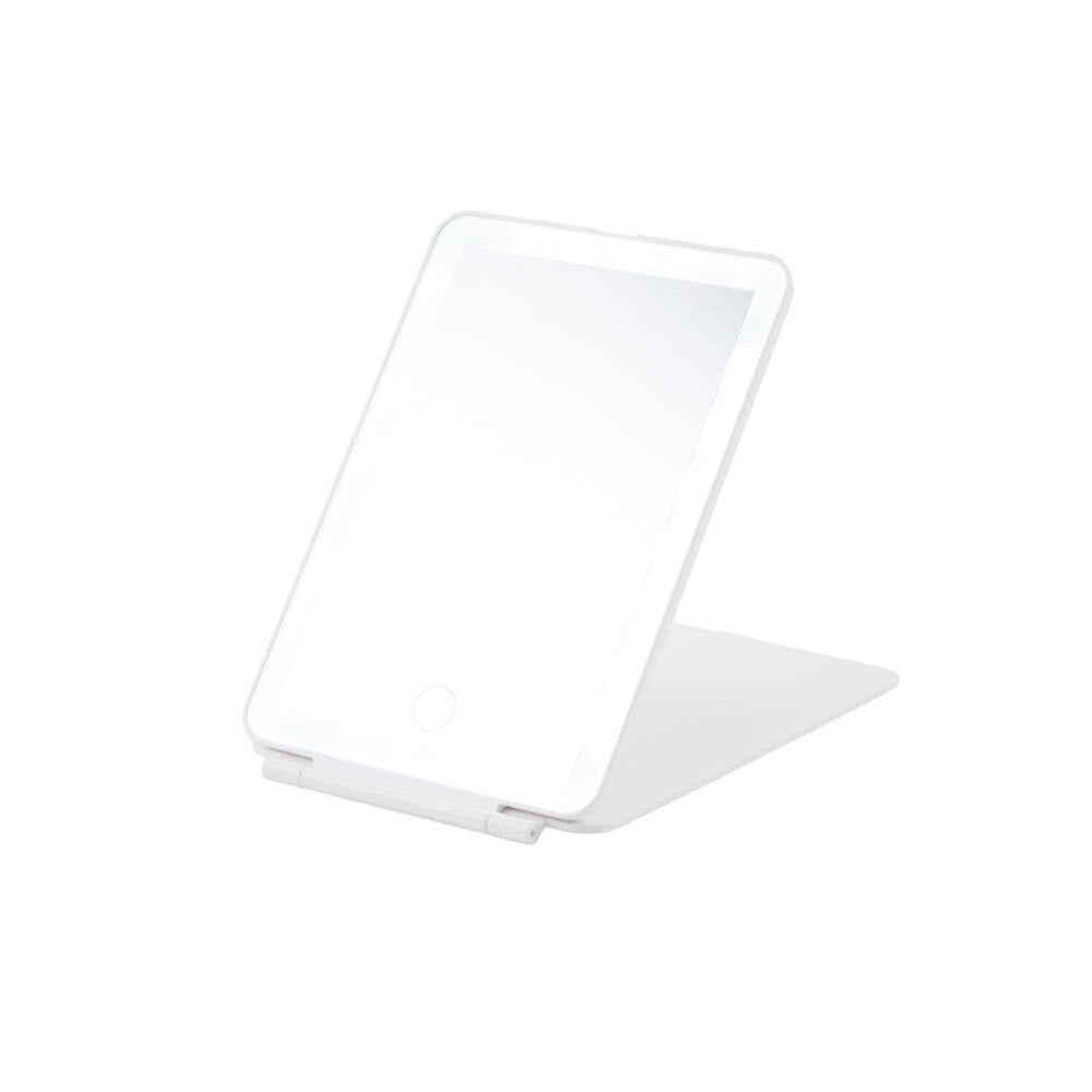 Gibson Gifts LED Light Up Makeup Travel Mirror Foldable Rectangle 14x22cm (2 Pack)