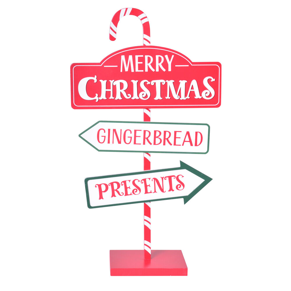 Gibson Gifts 120x290x570mm Merry Christmas Decoration Tabletop Sign Post