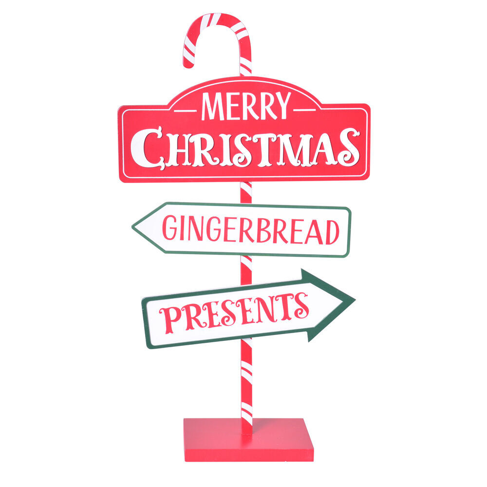 Gibson Gifts Merry Christmas Decoration Tabletop Sign Post 120x290x570mm (2 Pack) — image 2