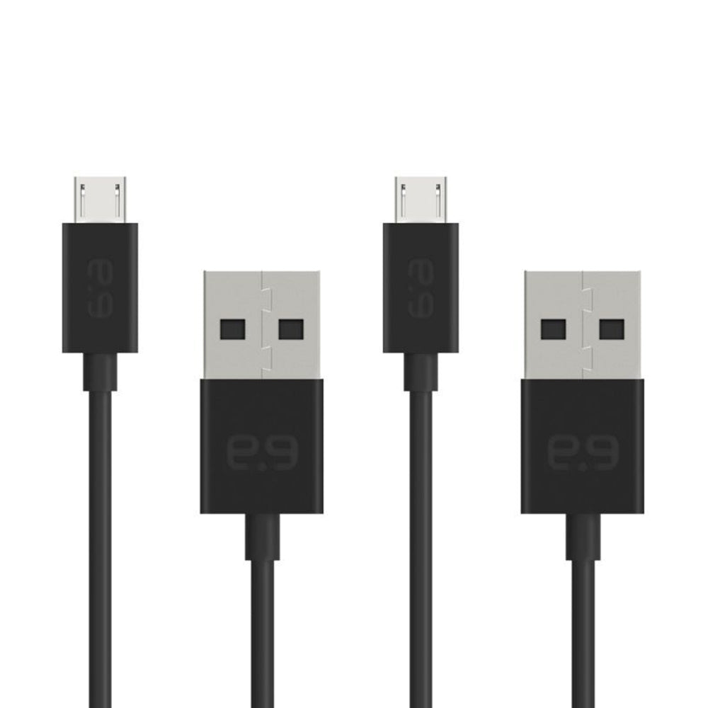 Puregear 3m/10ft Micro USB To USB Type-A Computer/Smartphone Cable Black (2 Pack)
