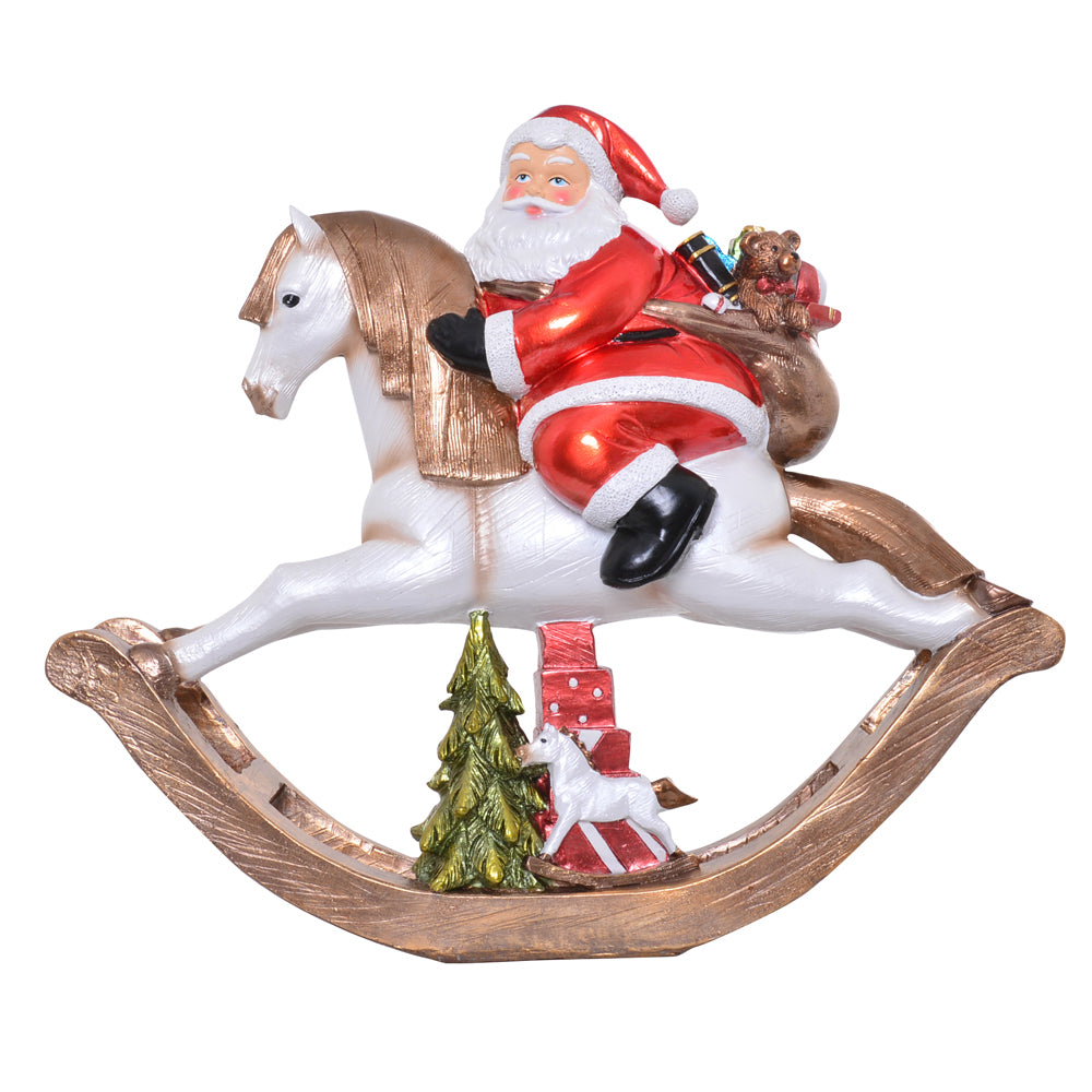 21256-gibson-gifts-glossy-santa-on-rocking-horse-home-decor-31x37cm