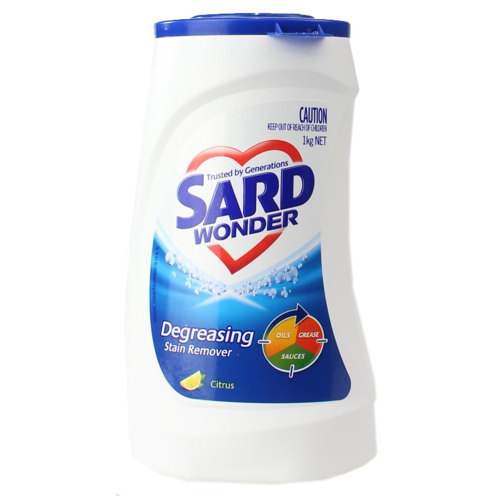 Sard 1kg Stain Remover Wonder Degreasing Laundry Powder Soap Citrus