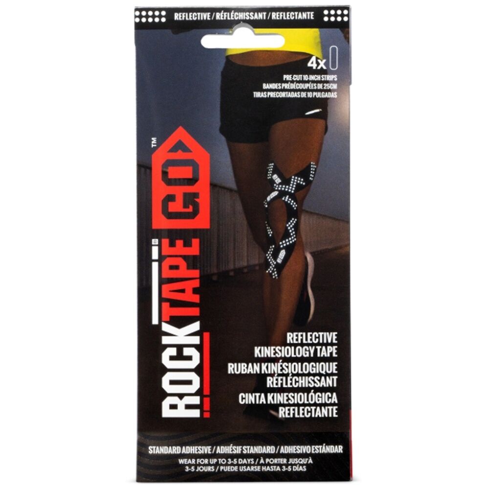 Rocktape Black Go Fast Reflective Kinesiology Tape Pre-Cut 10 Inch — image 4