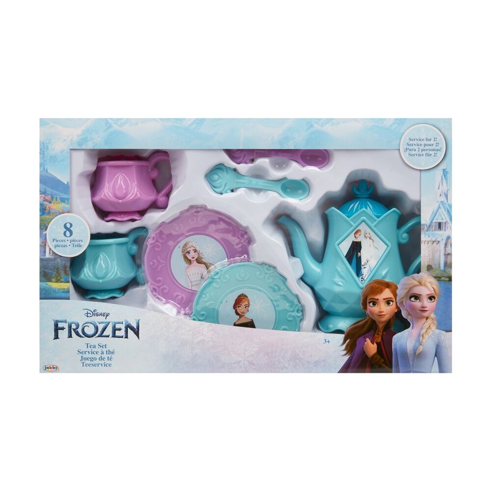 Frozen Pretend Play Kids Tea Set Includes Cups, Saucers, Spoons, Kettle (8 Pieces) — image 4