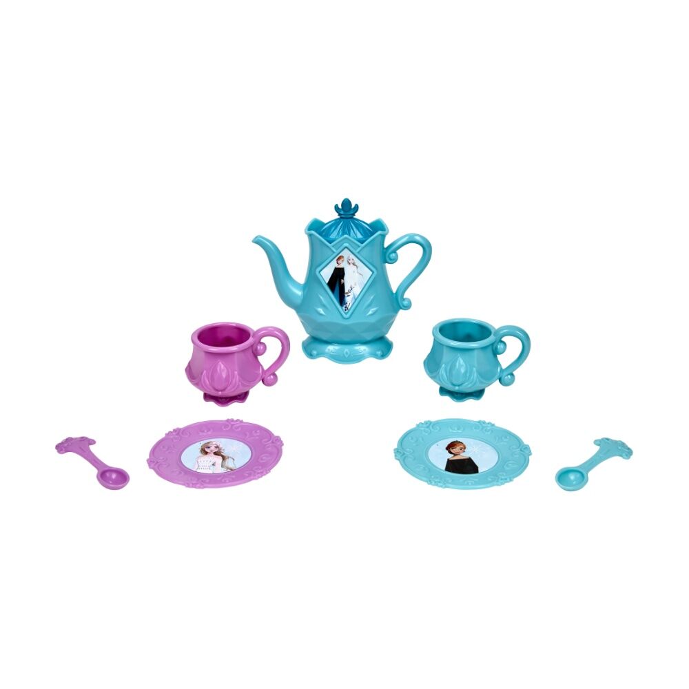 Frozen Pretend Play Kids Tea Set Includes Cups, Saucers, Spoons, Kettle (8 Pieces) — image 6