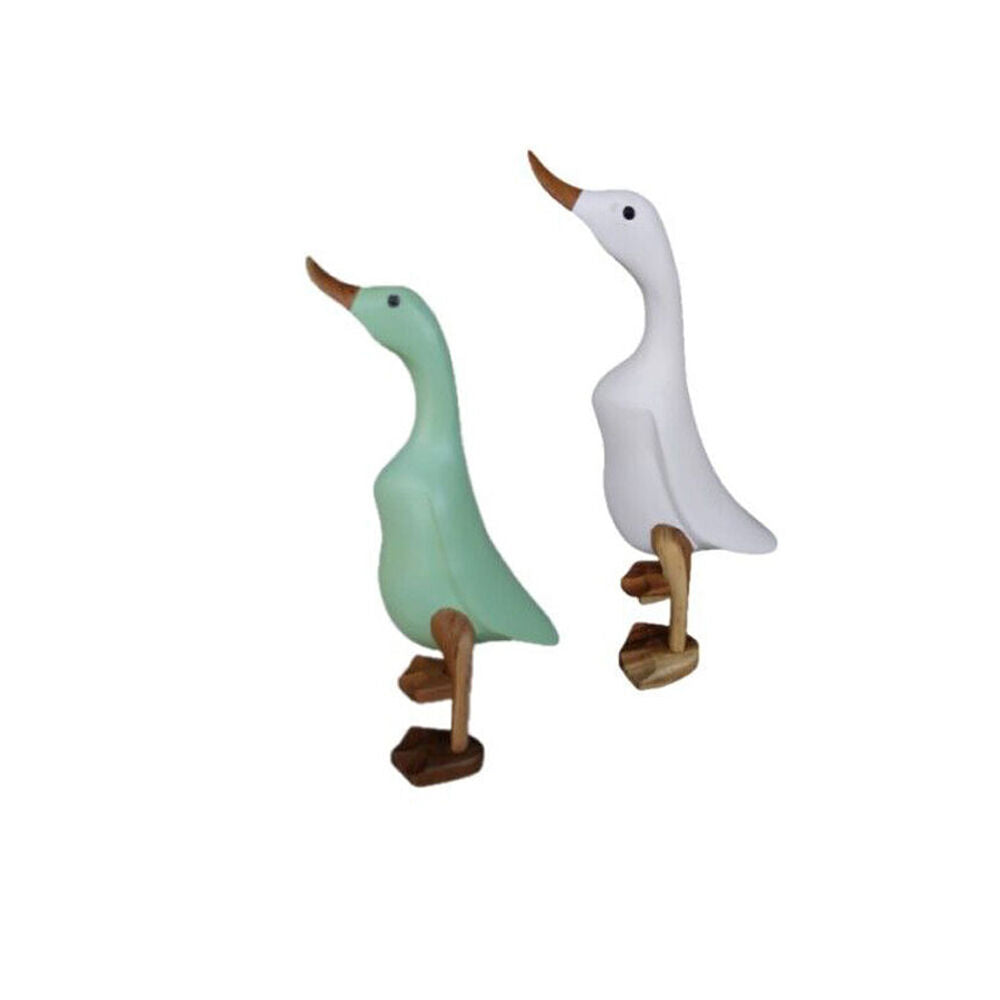 A.Fresco Bamboo Root Duck Coloured Garden Ornament Decor Small 28-32cm (2 Pack)