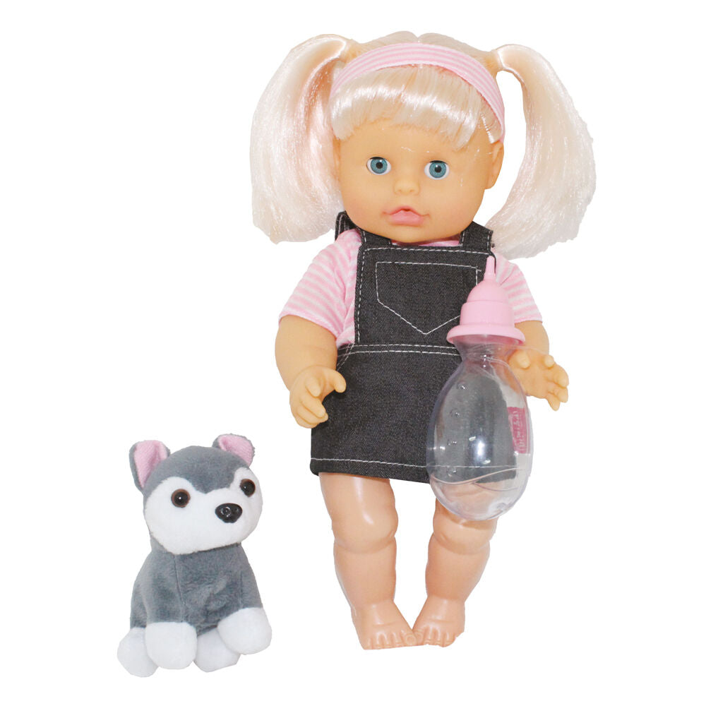 Bambolina Portable Playset 36cm Nena Doll with Dog Kids Pretend Play Toy