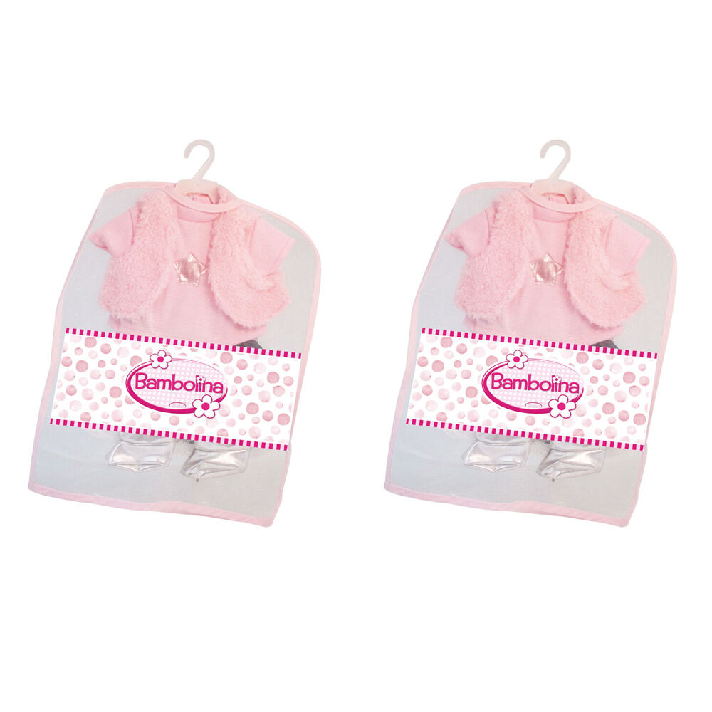 Bambolina Dress for Doll 33-36cm Childrens Toy Fashion Outfit Set Assorted (2 Pack)