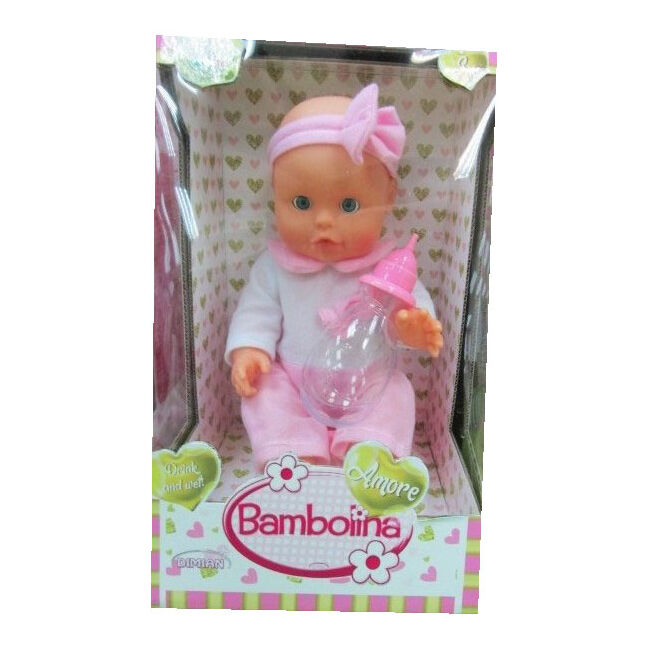 Bambolina Kids 33cm Amore Doll Drinking w/ Potty & Bottle Pretend Play Toy 3y+