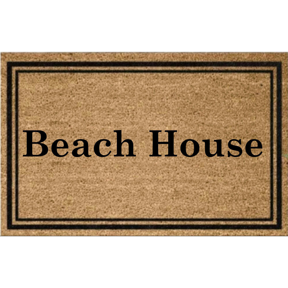 Solemate PVC Backed Coconut Coir Beach House Text Slimline Doormat 45x75cm (2 Pack) — image 2