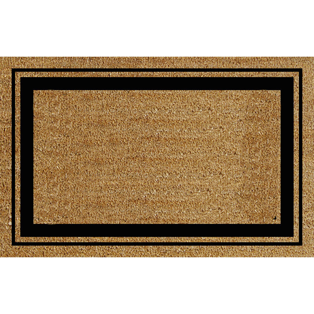 Solemate PVC Backed Coconut Coir Fat Border Slimline Doormat 58x89cm (2 Pack) — image 2