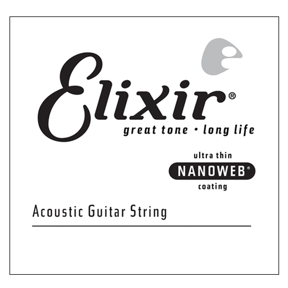 Elixir #15124 Acoustic Nanoweb Guitar Music 0.024 Single String 80/20 Bronze (3 Pack) — image 2