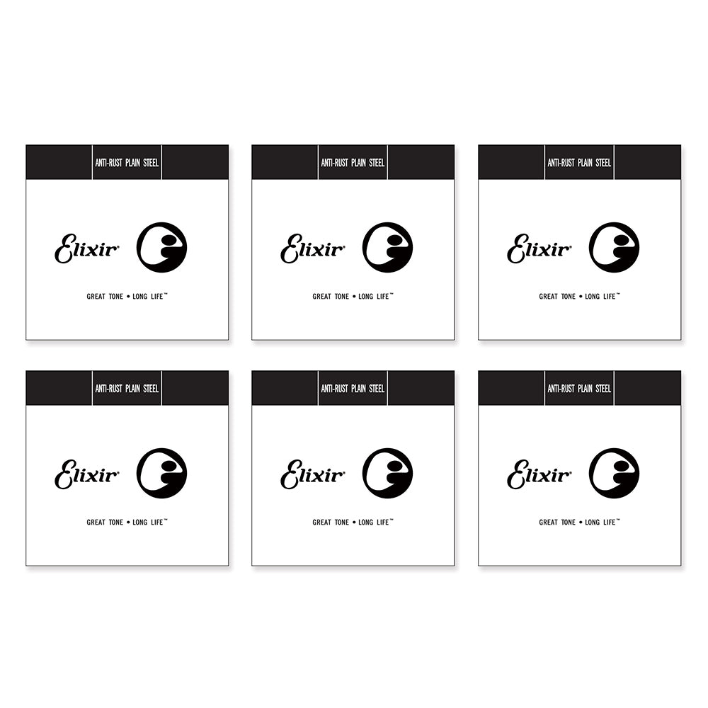 Elixir #13011 Electric Guitar Musical Instrument Steel 0.011 Single String (6 Pack)