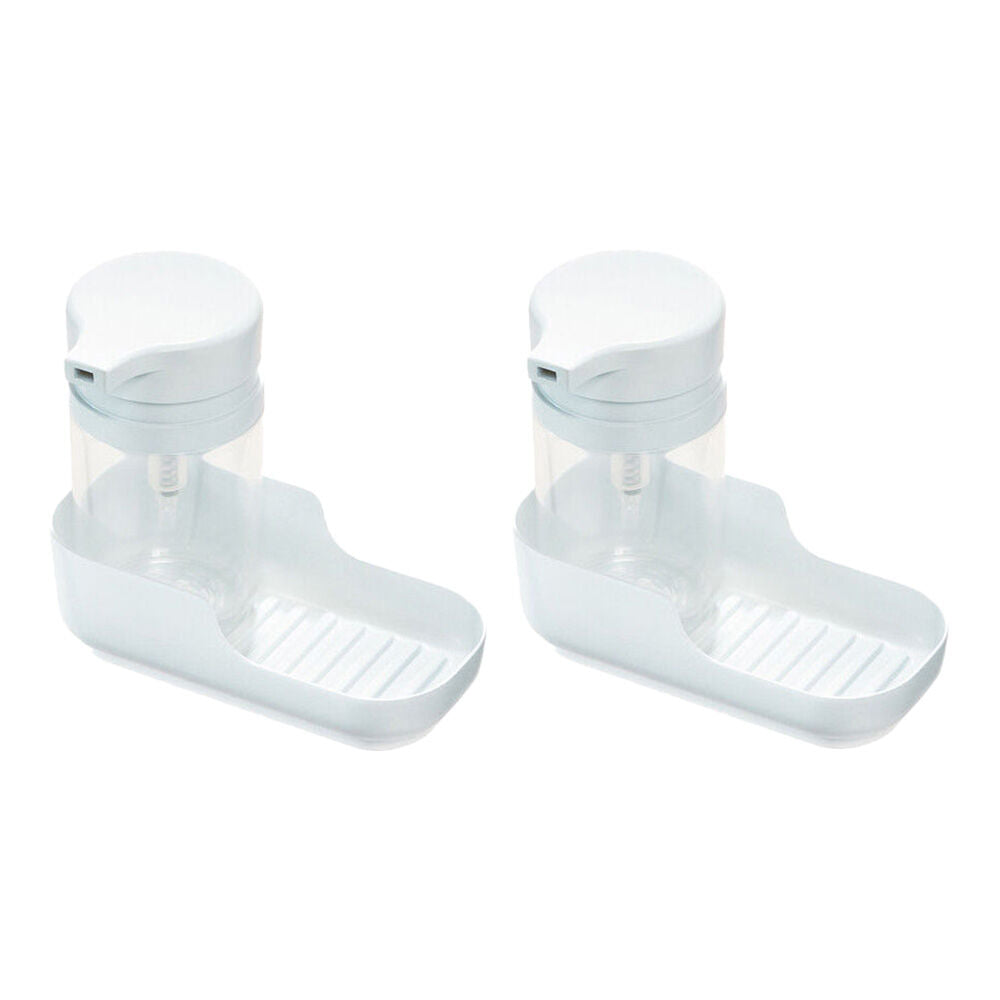 Idesign Classic Plastic Soap Pump & Tray Kitchen Caddy 17.5cm White (4 Pieces)