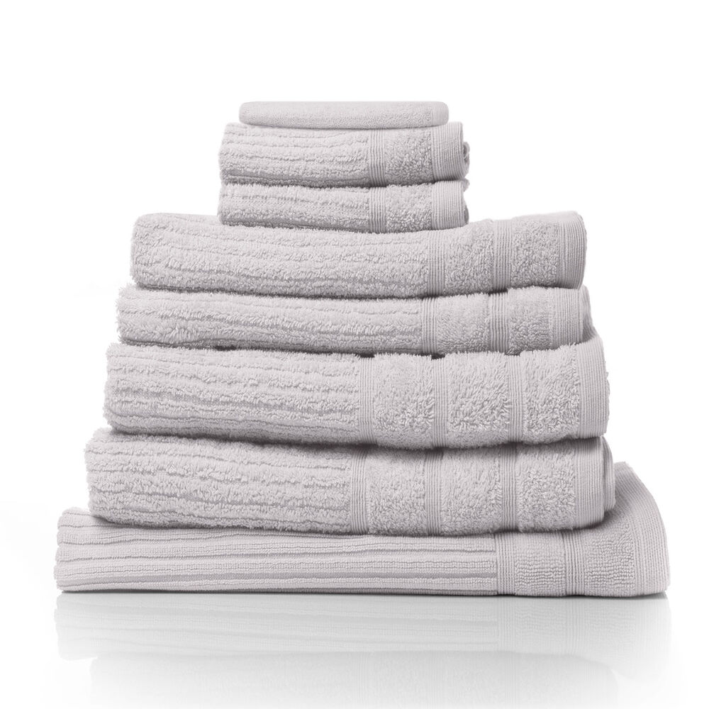 Royal Comfort 8pc Royal Comfort Eden Egyptian Cotton 600 GSM Soft Bath Towel Pack Sea Holly (2 Pack) — image 2