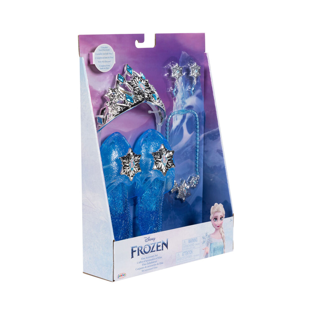 Disney Frozen Classic Elsa Dress Up Toy Accessories Set Blue 3y+ (4 Pieces)