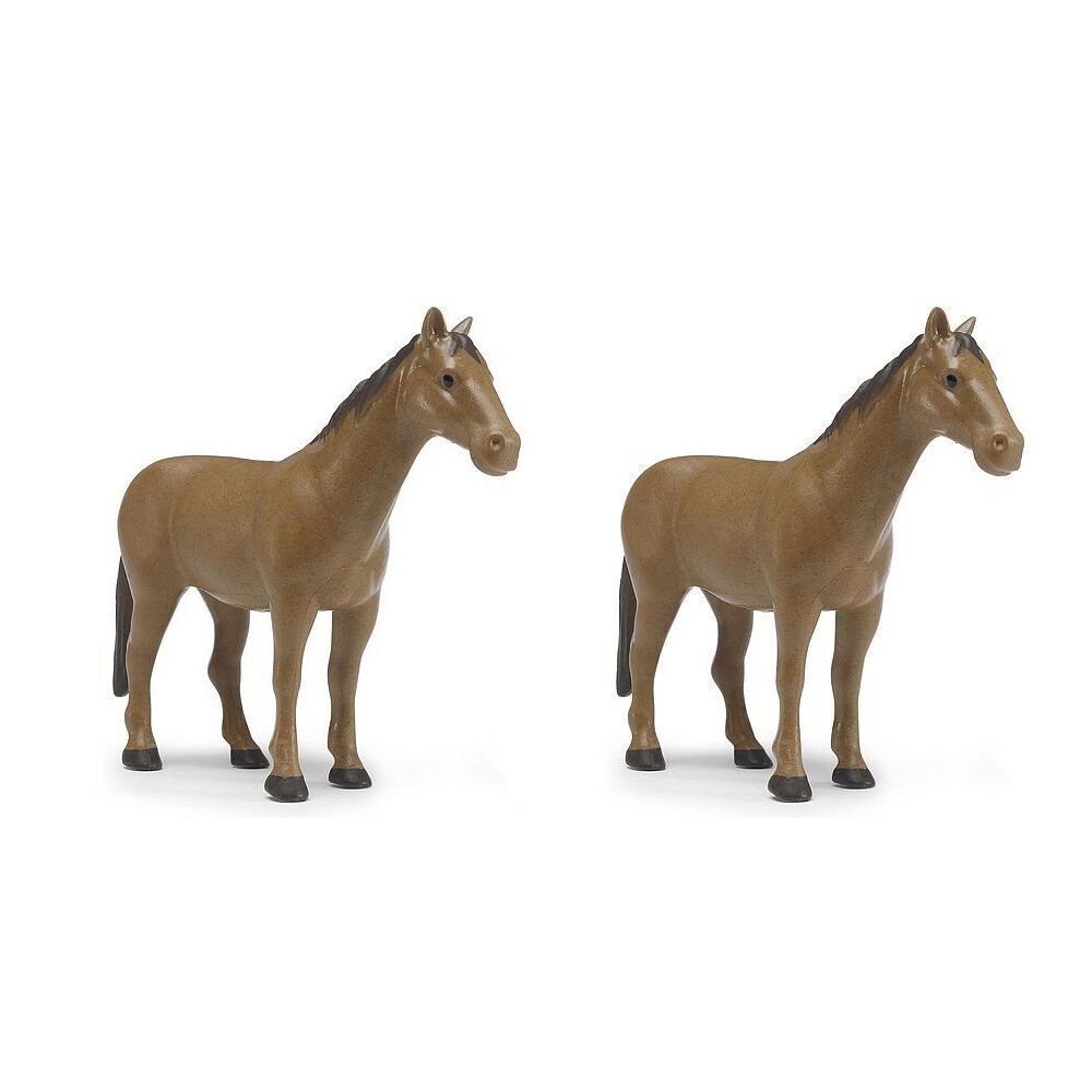 Bruder ABS Horse Farm Action Figure Kids/Children Toy Chestnut Brown 3y+ (2 Pack)