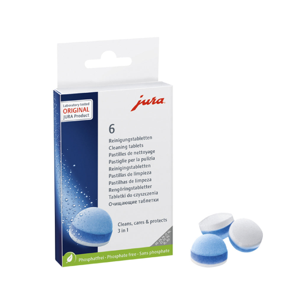 Jura 6pc Jura 3-Phase Esspresso/Coffee Machine Residue Cleaning/Flushing Tablets (2 Pack)