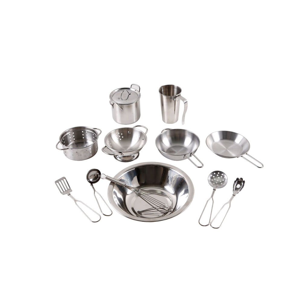 Beleduc XL Kitchen Set Stainless Steel Pretend Play Kids/Children - 3y+ (12 Pieces)