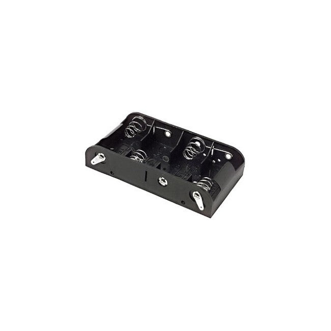 Holder/Storage w/ Solder Terminals/Flat Mount for 4x C Cells Battery Black (2 Pack) — image 2