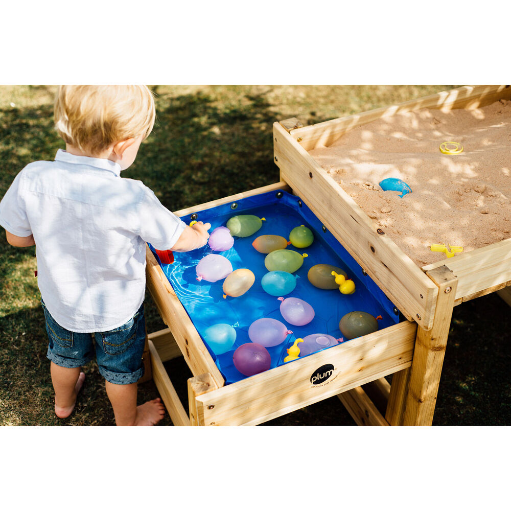 Plum Play Childrens/Kids Multifunctional Outdoor Wooden Tables 18M+ (2 Pieces) — image 5