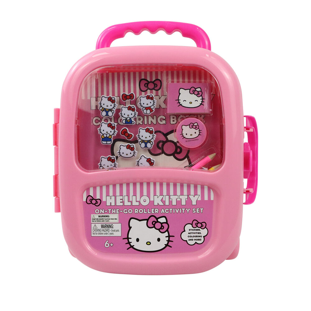 Hello Kitty On-the-Go Roller Activity Set Craft Kit 28x24cm Pink Kids 6y+
