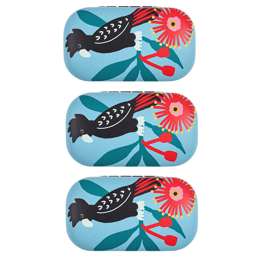 Annabel Trends Safe Keeper Storage Case Organiser 8x5cm Black Cockatoo (3 Pack)
